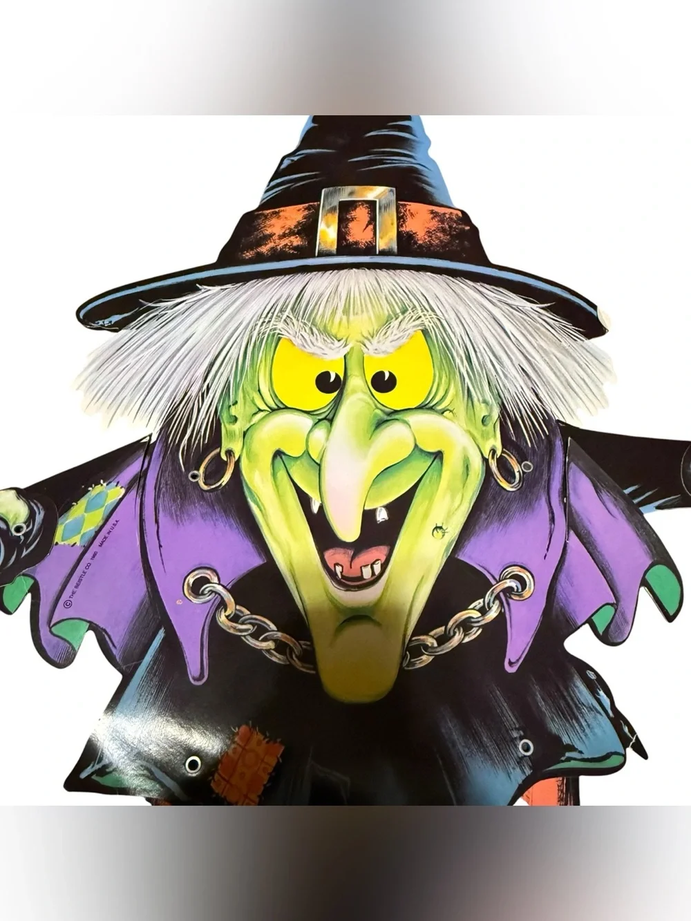 Vintage Halloween Beistle Die Cut Jointed Witch 1980 Large 28”